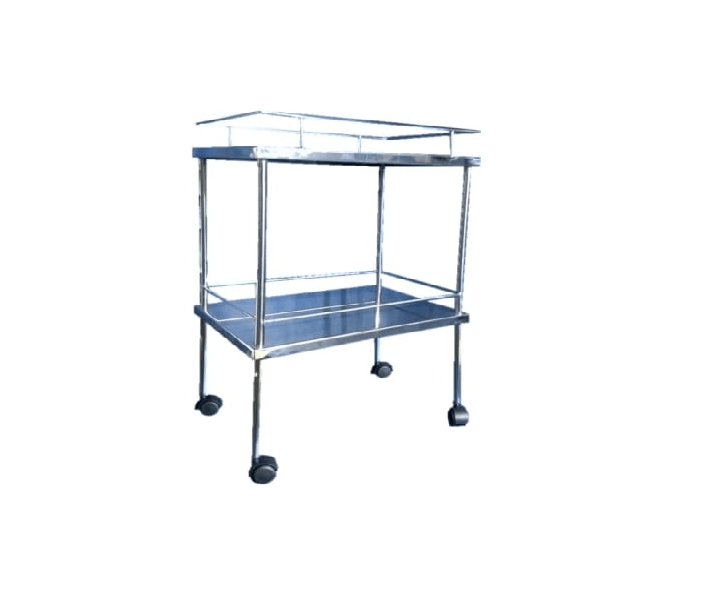 MESA AUXILIAR DE INOX COM VARANDA