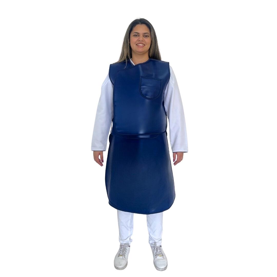 AVENTAL PLUMBÍFERO CONJUNTO SAIA E BLUSA 
